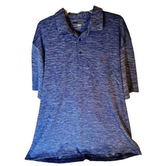 Greg Norman Play Dry Heathered Blue Golf Shirt Sz  3XL Actor Wore On TV Show - Picture 1 of 5